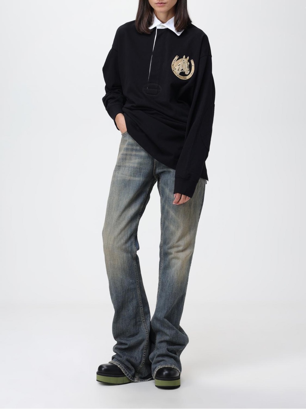 Stella McCartney Pony Club Oversized Rugby Top Size L Taylor Swift - Picture 4 of 16
